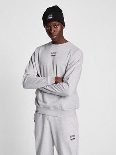Rückansicht von hummel hmlLP10 BOXY SWEATSHIRT Sweatshirt Herren LIGHT GREY MELANGE