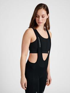 Rückansicht von Newline WOMEN CORE BIKE LONG BIB Trainingsanzug Damen BLACK
