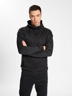 Rückansicht von hummel hmlMT INTERVAL ZIP HOODIE Hoodie Herren BLACK