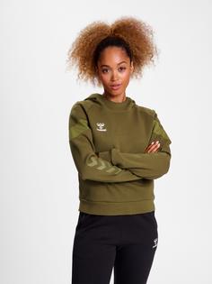 Rückansicht von hummel hmlTRAVEL SWEAT HOODIE WOMAN Hoodie Damen MILITARY OLIVE