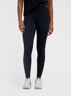 Rückansicht von hummel hmlCOURT MID WAIST POCKET TIGHTS W Tights Damen LIGHT GREY/BLACK