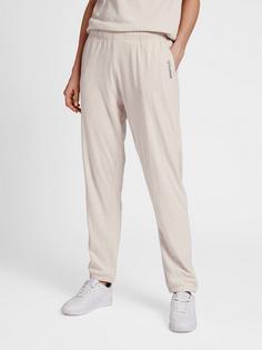 Rückansicht von hummel hmlZANDRA REGULAR PANTS Hose Damen PUMICE STONE MELANGE