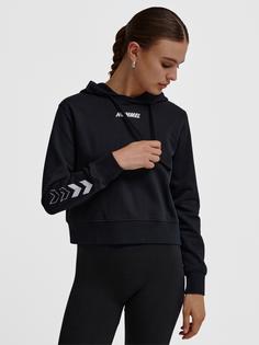 Rückansicht von hummel hmlELEMENTAL SHORT HOODIE WOMAN Hoodie Damen BLACK