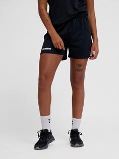 Rückansicht von hummel hmlMULTI PL SHORTS WOMAN Funktionsshorts Damen BLACK