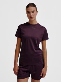 Rückansicht von hummel hmlMULTI PL JERSEY WOMAN Funktionsshirt Damen PLUM PERFECT