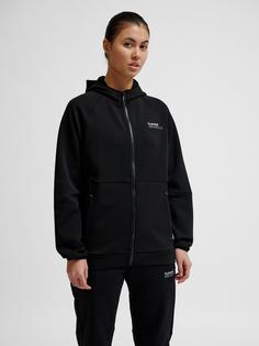 Rückansicht von hummel hmlTECH FLEECE REGULAR ZIP HOODIE Sweatshirt BLACK