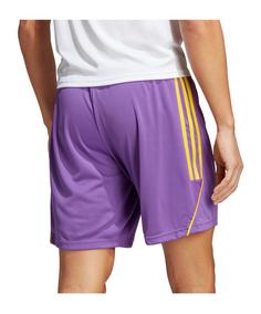 Rückansicht von adidas Tiro 23 Short Fußballshorts Herren lilagelblila