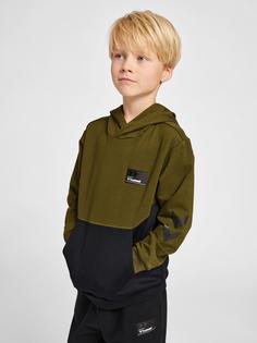 Rückansicht von hummel hmlEDWARD HOODIE Hoodie Kinder DARK OLIVE
