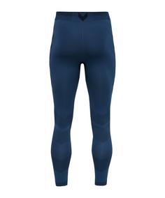 Rückansicht von hummel First Seamless Training Tight Thermounterhose Herren blau