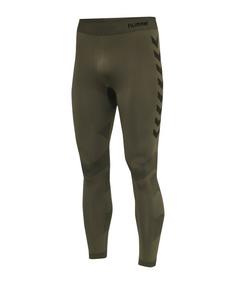 hummel First Seamless Training Tight Thermounterhose Herren khaki
