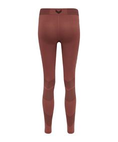 Rückansicht von hummel hmlFIRST Seamless Tight Damen Thermounterhose Damen rot