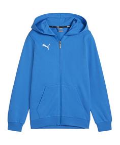 PUMA teamGOAL Casuals Kapuzenjacke Kids Trainingsjacke Kinder blau