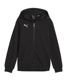 PUMA teamGOAL Casuals Kapuzenjacke Kids Trainingsjacke Kinder schwarzweiss