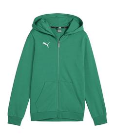 PUMA teamGOAL Casuals Kapuzenjacke Kids Trainingsjacke Kinder gruenweiss