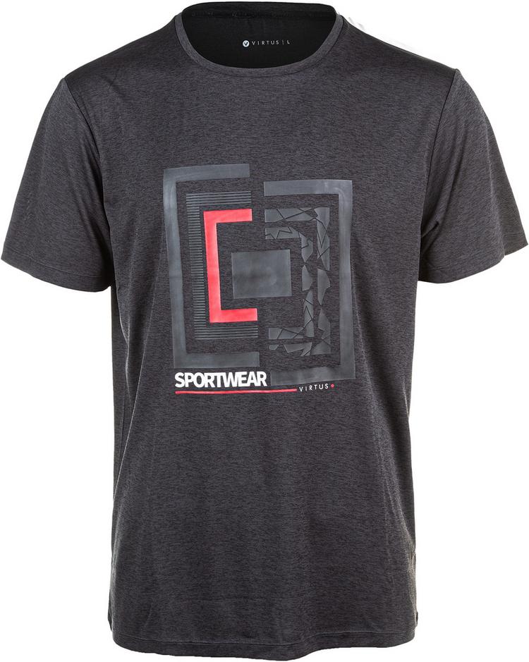 Virtus Virtus Utert Printshirt Herren - 1111 Black Melange - 0 | SportScheck