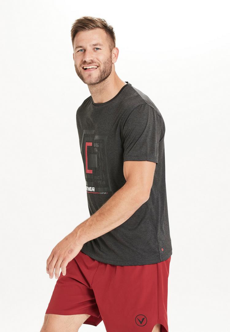 Virtus Virtus Utert Printshirt Herren - 1111 Black Melange - 1 | SportScheck