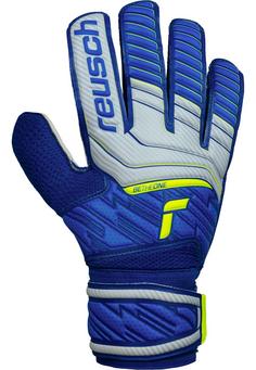 Rückansicht von Reusch Attrakt Solid Torwarthandschuhe vapor gray/deep blue