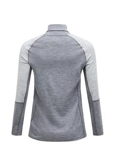 Rückansicht von Peak Performance M Magic Rollneck Langarmshirt Herren GRAU