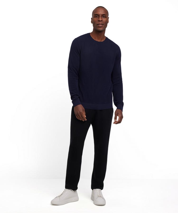 Falke Falke Crew Neck Cotton Piqu&eacute; Strickpullover Herren - night sky (6437) - 1 | SportScheck