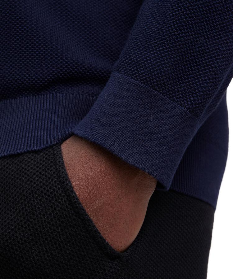 Falke Falke Crew Neck Cotton Piqu&eacute; Strickpullover Herren - night sky (6437) - 2 | SportScheck