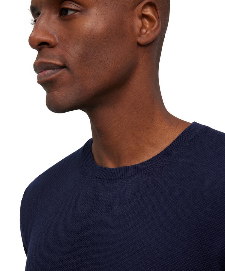 Falke Falke Crew Neck Cotton Piqu&eacute; Strickpullover Herren - night sky (6437) - 3 | SportScheck
