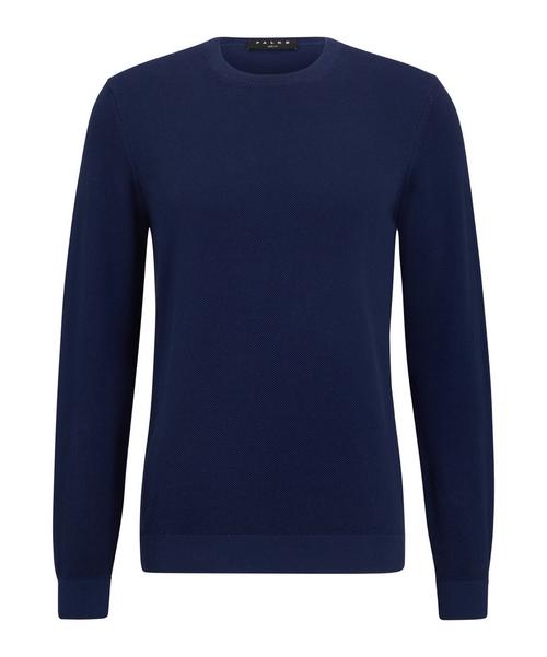 Falke Crew Neck Cotton Piqu&eacute; Strickpullover Herren