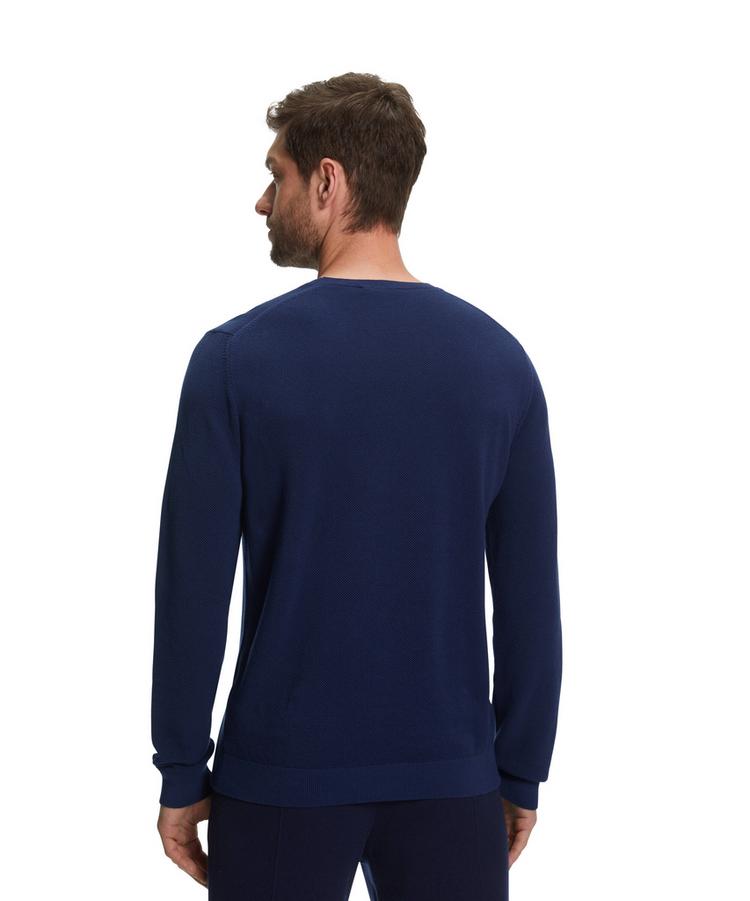 Falke Falke Crew Neck Cotton Piqu&eacute; Strickpullover Herren - night blue (6578) - 0 | SportScheck