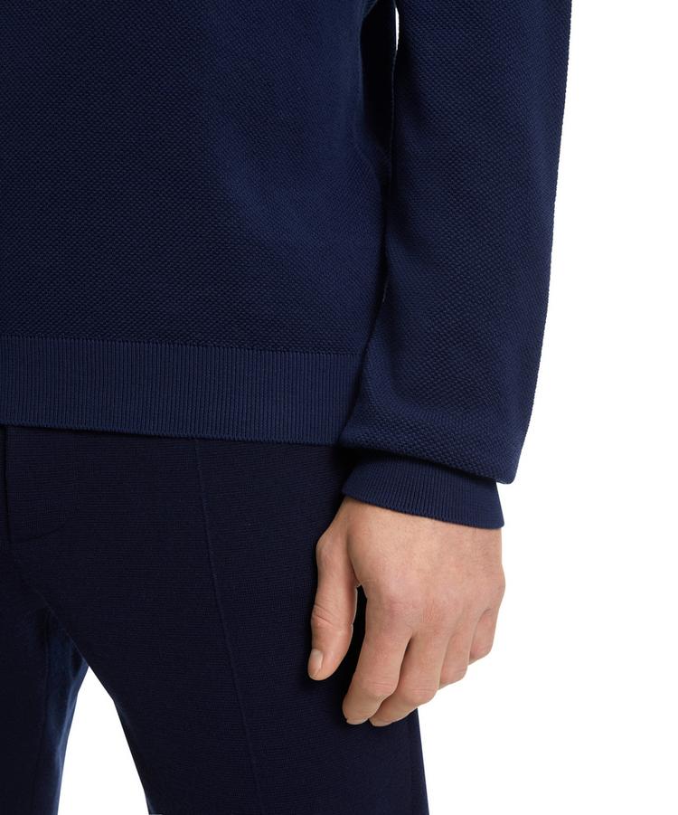 Falke Falke Crew Neck Cotton Piqu&eacute; Strickpullover Herren - night blue (6578) - 2 | SportScheck