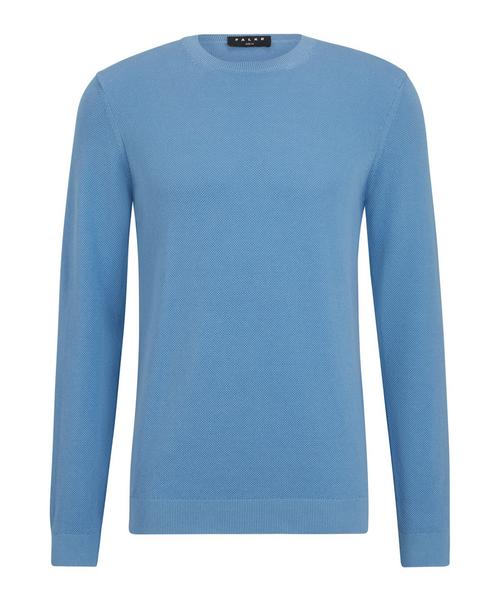 Falke Crew Neck Cotton Piqu&eacute; Strickpullover Herren