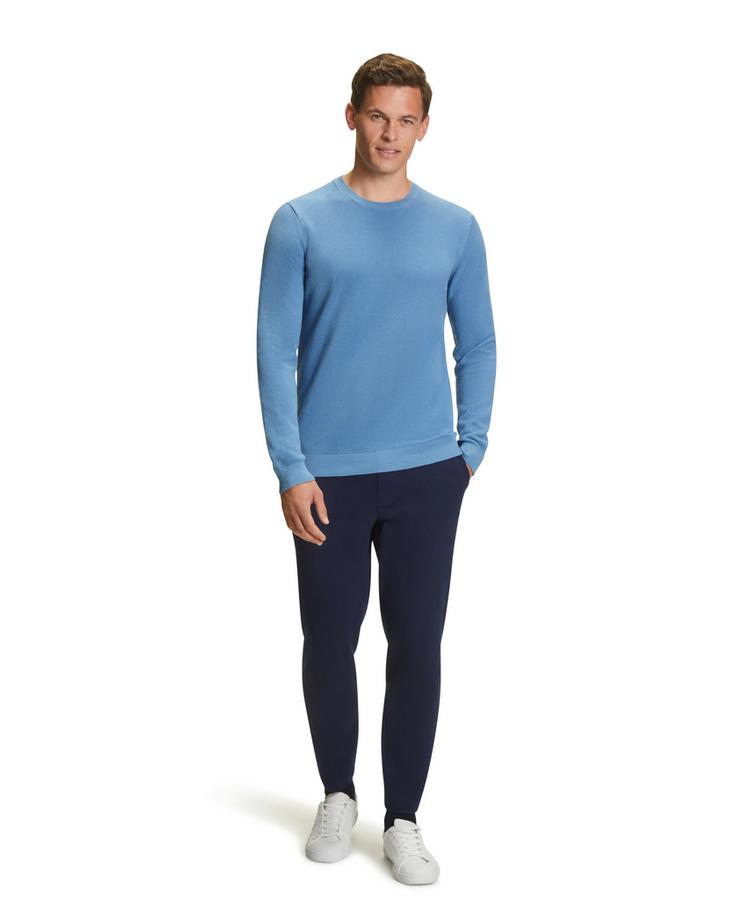 Falke Falke Crew Neck Cotton Piqu&eacute; Strickpullover Herren - azure (6280) - 1 | SportScheck