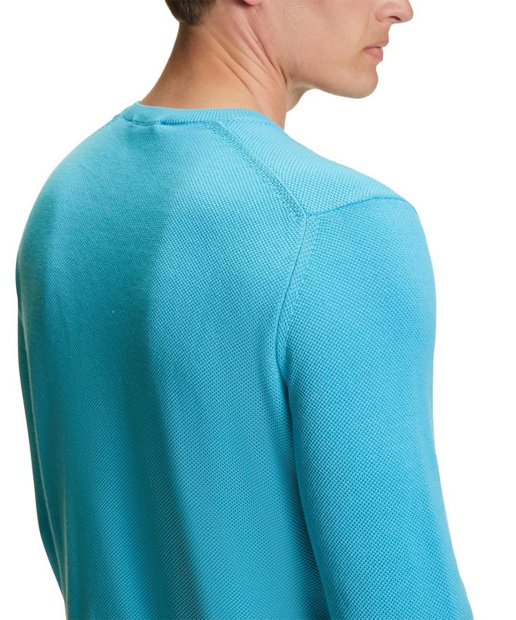 Falke Falke Crew Neck Cotton Piqu&eacute; Strickpullover Herren - azzurro (6894) - 2 | SportScheck