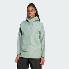 Rückansicht von adidas Terrex Xploric 2.5L Climaproof Anorak Daunenjacke Damen Silver Green