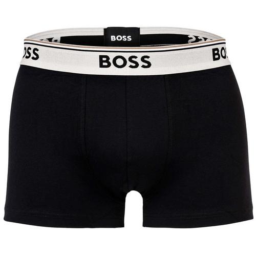 Rückansicht von Boss Boxershort Hipster Herren Schwarz/Hellbraun/Weiß
