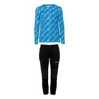 Uhlsport Progressive Junior Torwart Set Kinder - cyan/wei&szlig;