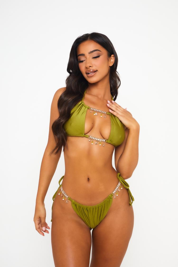 Moda Minx Moda Minx Seychellen Seestern Bikini Hose Damen - Shimmer Olive - 0 | SportScheck