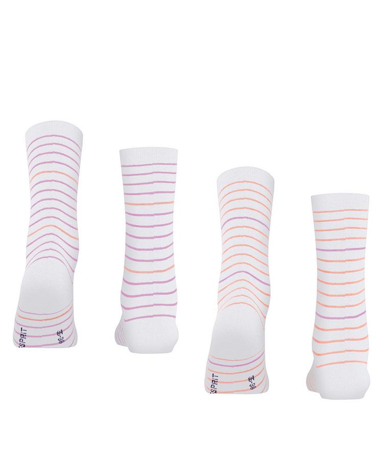 ESPRIT ESPRIT Fine Stripe  2-Pack Socken Damen - white (2000) - 0 | SportScheck