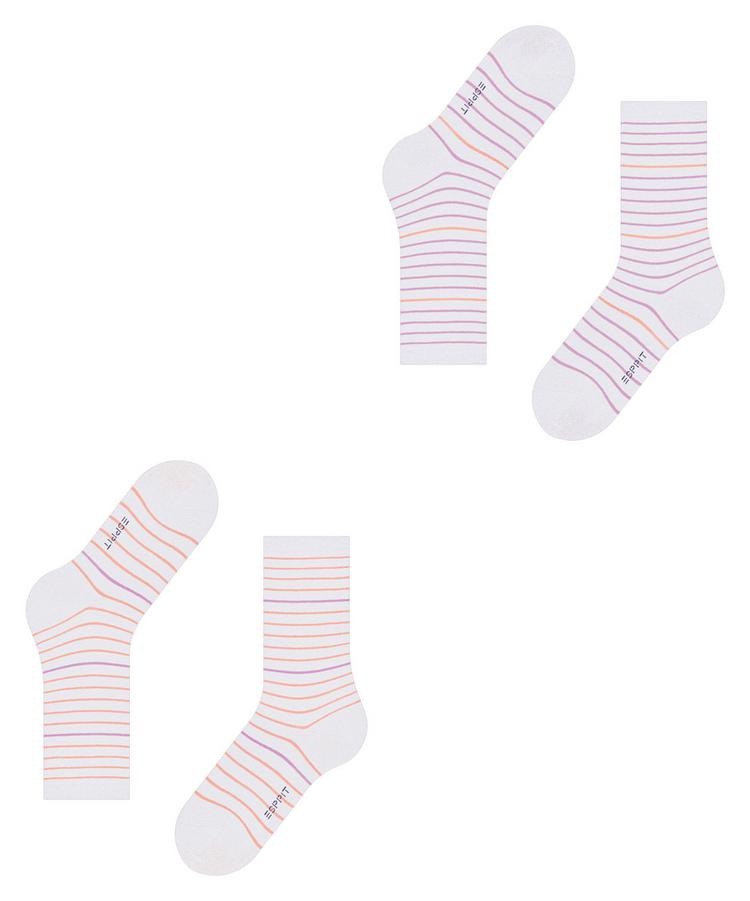 ESPRIT ESPRIT Fine Stripe  2-Pack Socken Damen - white (2000) - 2 | SportScheck
