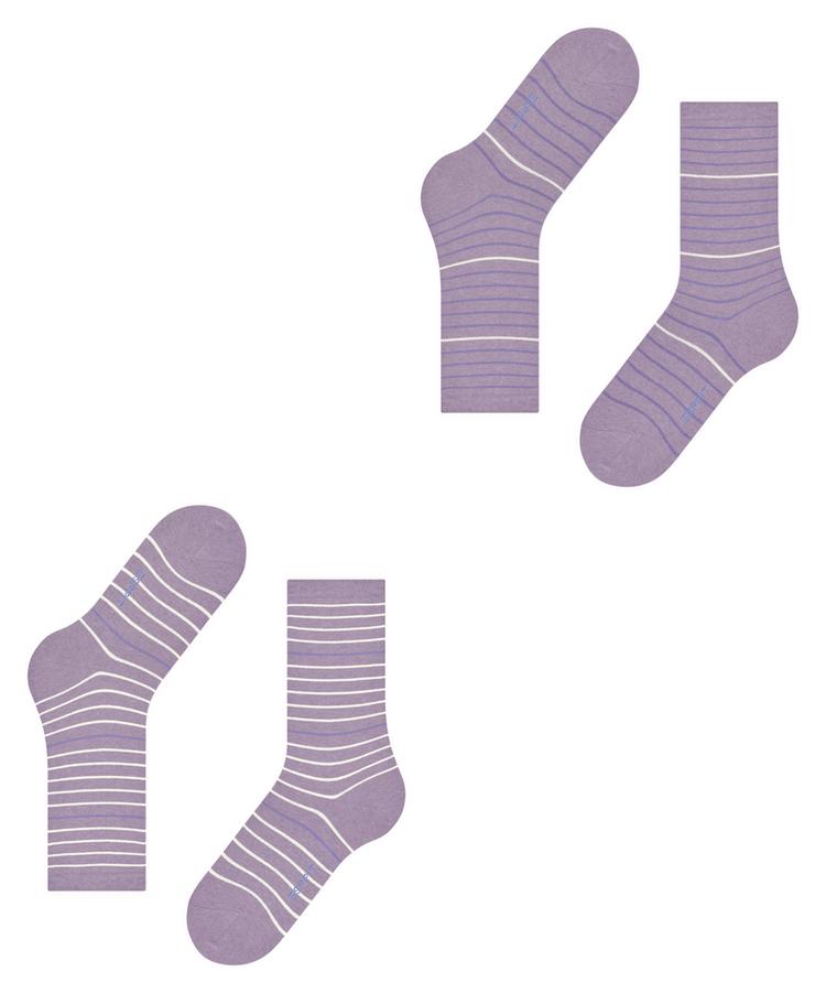 ESPRIT ESPRIT Fine Stripe  2-Pack Socken Damen - Mauve (6904) - 2 | SportScheck