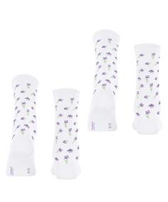 Rückansicht von ESPRIT Petite Flowers SO  2-Pack Freizeitsocken Damen white (2000)