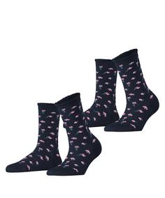 ESPRIT Petite Flowers SO  2-Pack Freizeitsocken Damen marine (6120)