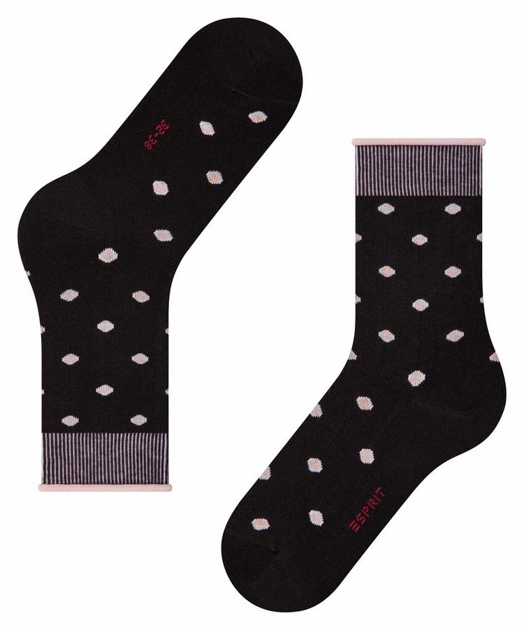 ESPRIT ESPRIT Rolled Cuff & Dots Socks Socken Damen - black (3000) - 2 | SportScheck