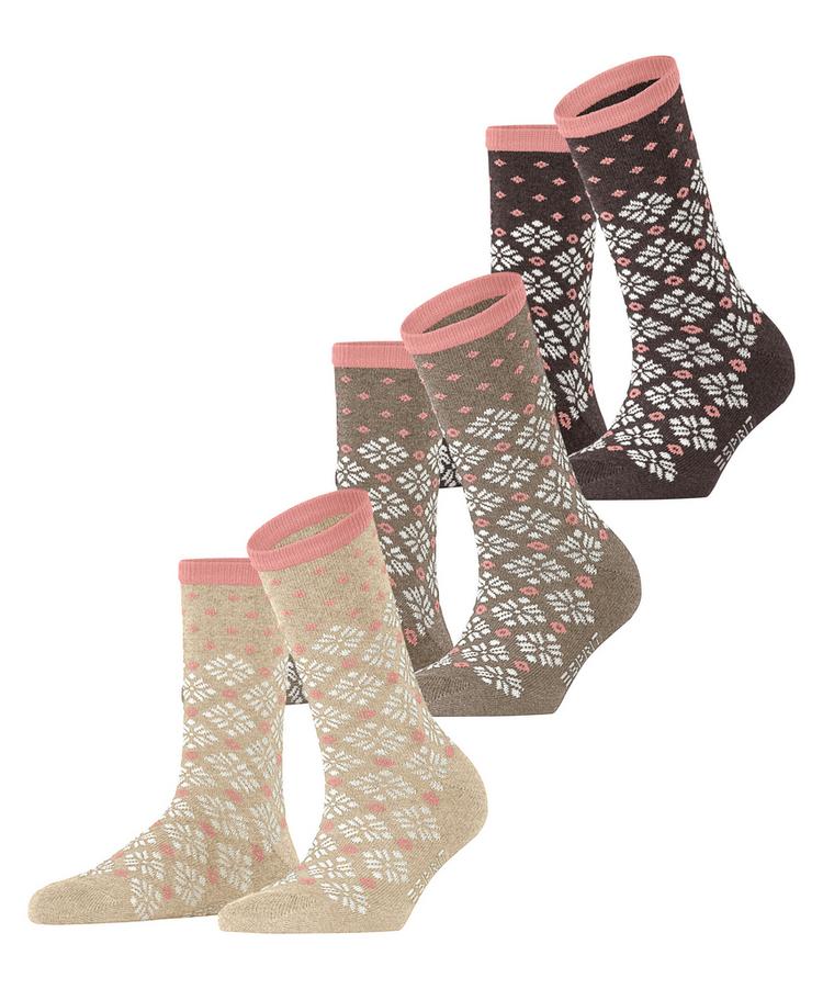 ESPRIT ESPRIT Norwegian  3-Pack Socken Damen - sortiment (0040) - 0 | SportScheck