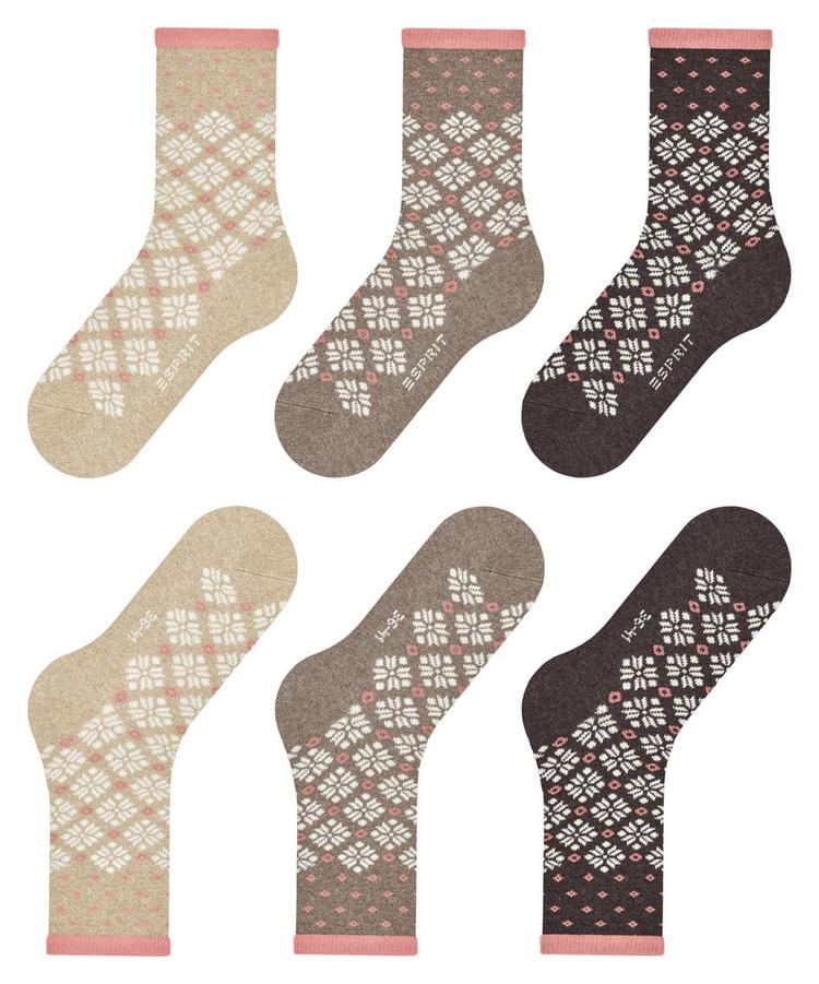 ESPRIT ESPRIT Norwegian  3-Pack Socken Damen - sortiment (0040) - 2 | SportScheck