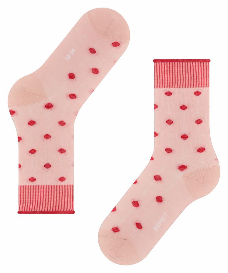 ESPRIT ESPRIT Rolled Cuff & Dots Socks Socken Damen - mistyrose (8667) - 2 | SportScheck