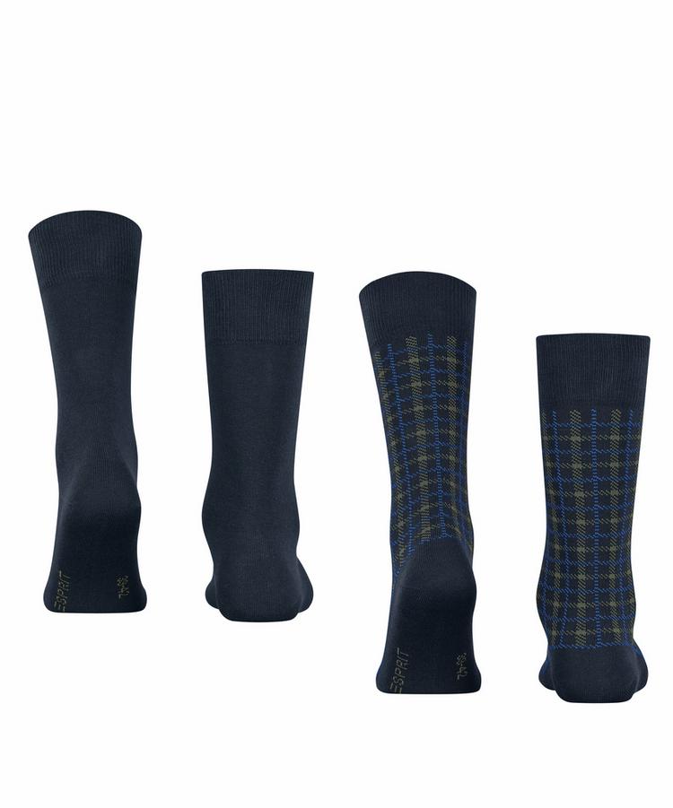 ESPRIT ESPRIT Multi Check SO  2-Pack Socken Herren - marine (6120) - 0 | SportScheck