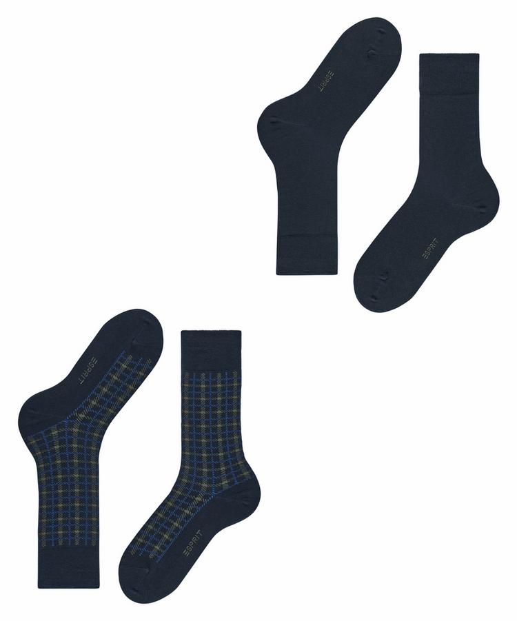 ESPRIT ESPRIT Multi Check SO  2-Pack Socken Herren - marine (6120) - 0 | SportScheck