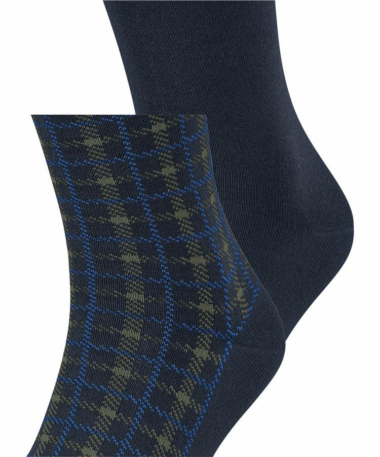 ESPRIT ESPRIT Multi Check SO  2-Pack Socken Herren - marine (6120) - 1 | SportScheck