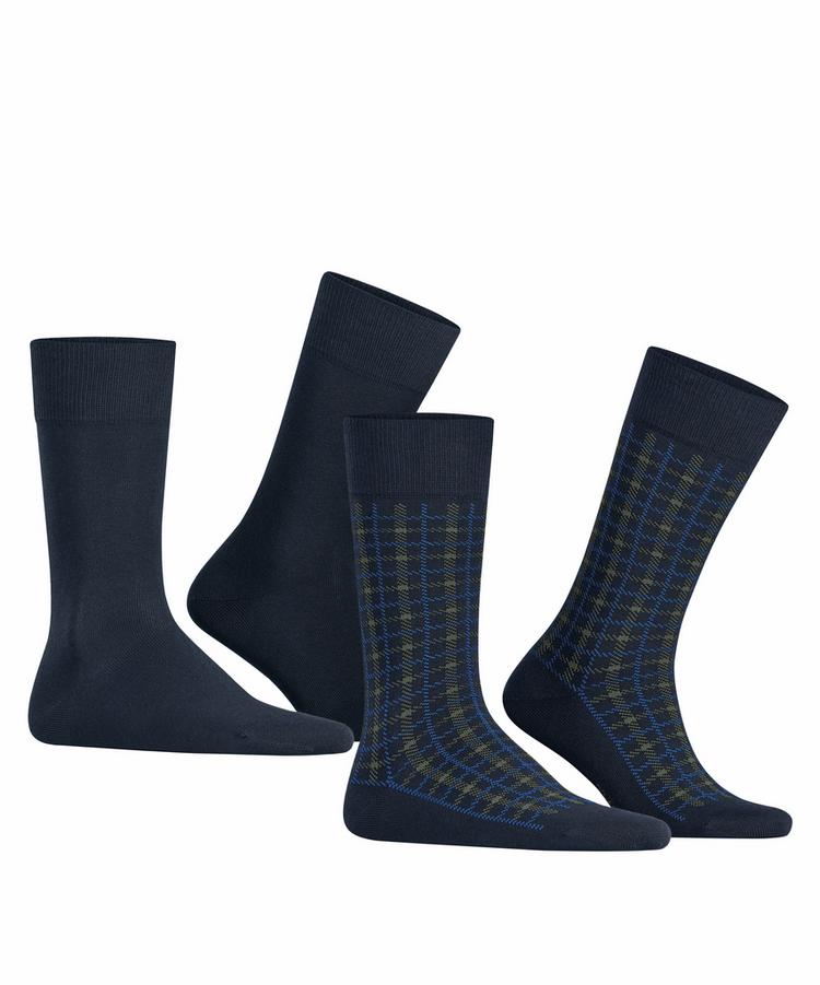 ESPRIT ESPRIT Multi Check SO  2-Pack Socken Herren - marine (6120) - 2 | SportScheck