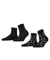 ESPRIT Mini Flower SSO  2-Pack Socken Damen - black (3000)