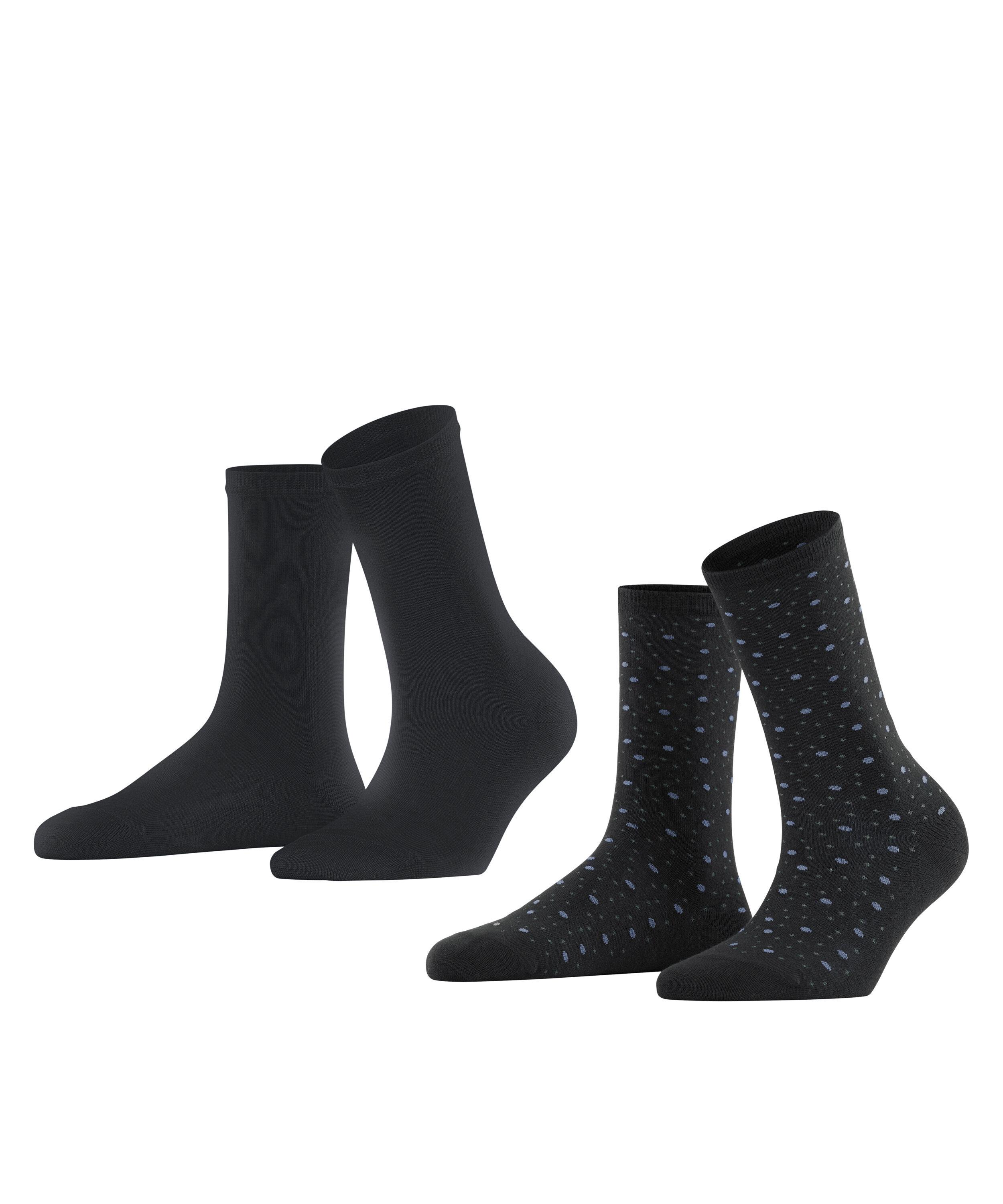 ESPRIT Playful Dot SO  2-Pack Socken Damen - black (3000)